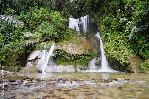 Taman Eden waterfall at Parapat town  Caldera - Lake Toba of Indonesia 