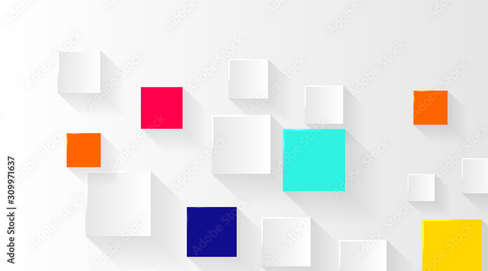 Vector Abstract geometric shape. 3d square paper background.Vector Illustration For Wallpaper, Banner, Background, Card, landing page , etc Vector Abstract geometric shape. 3d square paper background.Vector Illustration For Wallpaper, Banner, Background, Card, landing page , etc