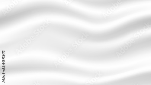 Abstract white background. Beautiful white wrinkled fabric background Soft as milk waves.