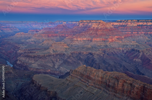Sunrise from Lipan Point, South Rim, Grand Canyon National Park, Arizona, USA