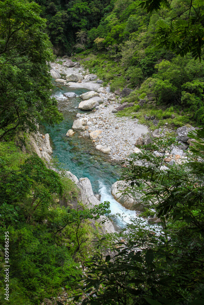 View of river at taroko National park landscape in Hualien,taiwan.