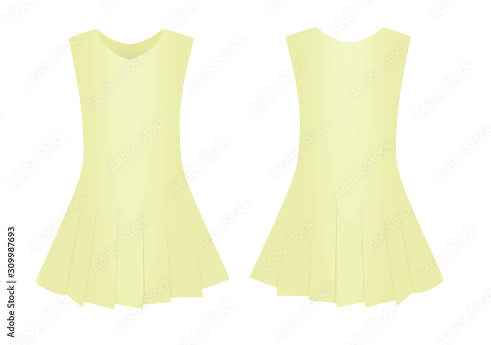 Yellow woman dress. vector illustration Yellow woman dress. vector illustration