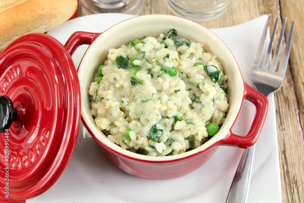 vegetarian risotto with green vegetables vegetarian risotto with green vegetables
