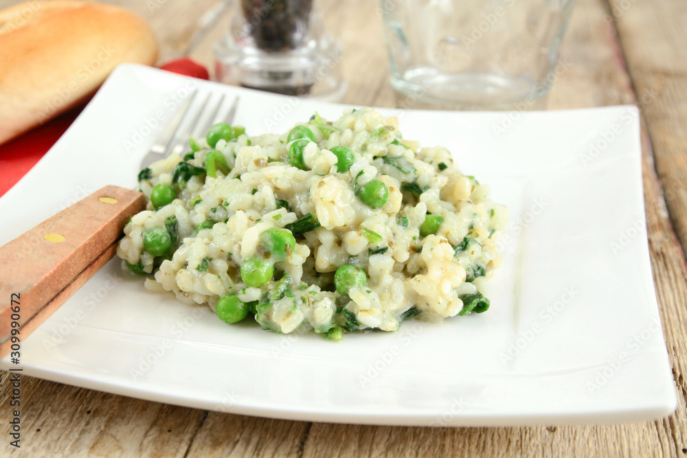 vegetarian risotto with green vegetables vegetarian risotto with green vegetables