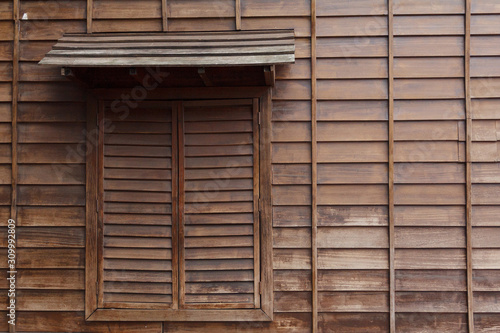 the old wall and windows make with wooden