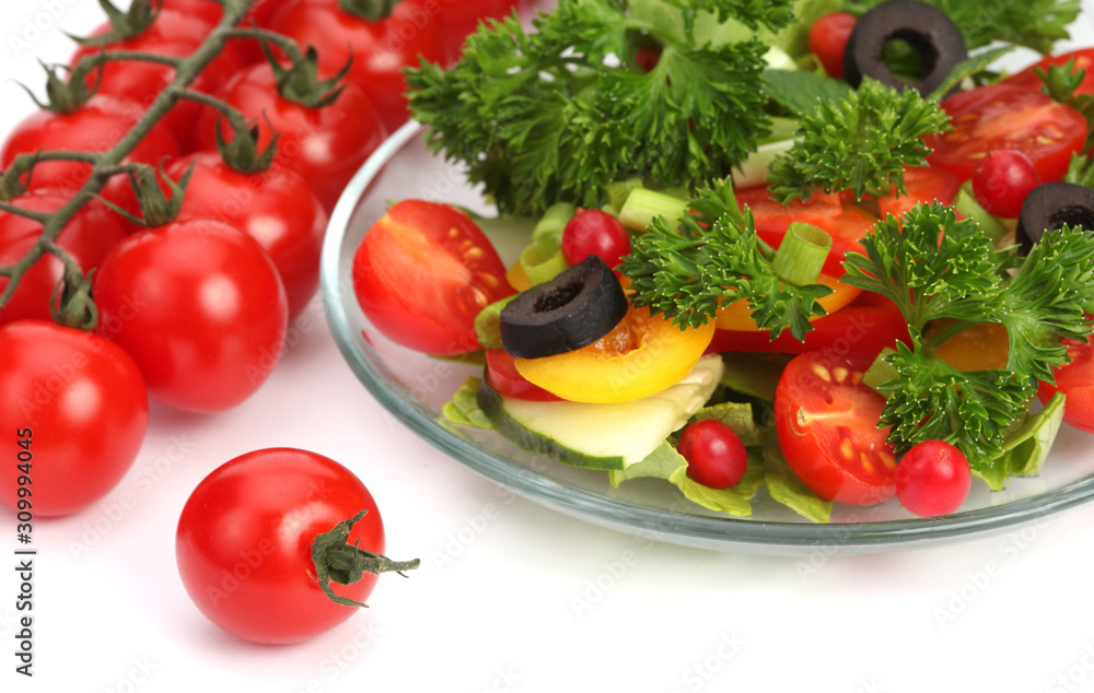 fresh salad with tomatoes