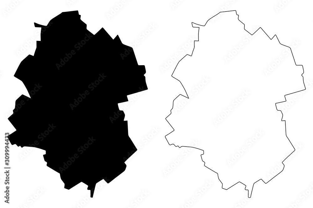 Drochia District (Republic of Moldova, Administrative divisions of Moldova) map vector illustration, scribble sketch Drochia map