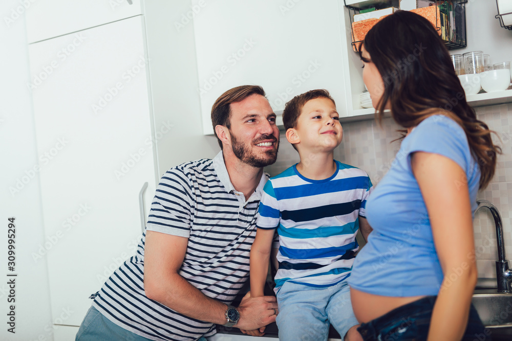 Happy family is having fun with your little child. Happy family is having fun with your little child.