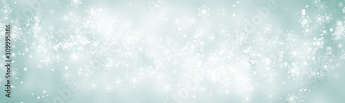 white snow blur abstract background. Bokeh Christmas blurred beautiful shiny Christmas lights