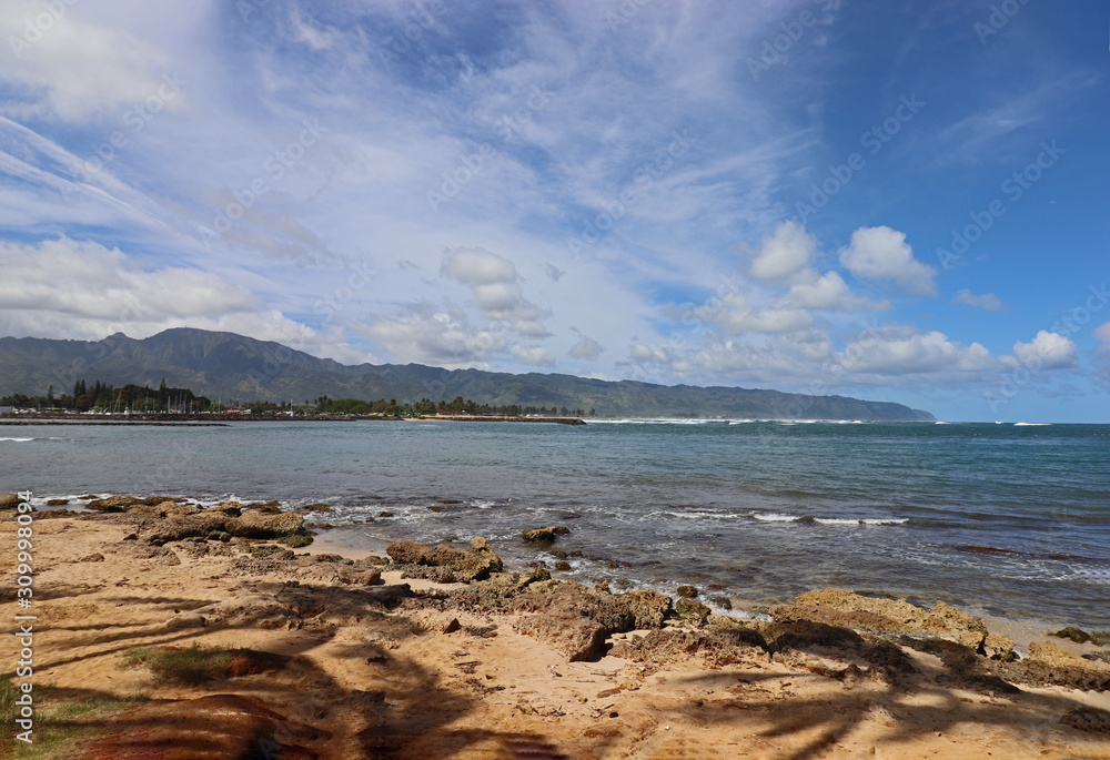 natural beach on Hawaii Oahu