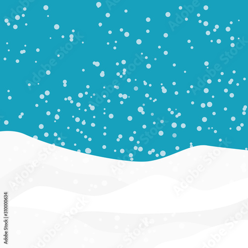 winter background, snow and snowdrift- vector illustration