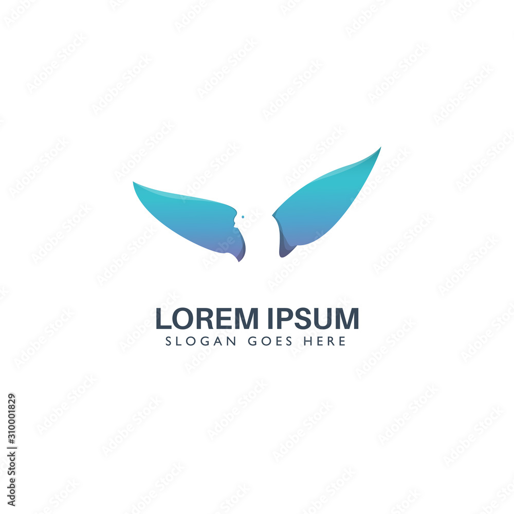 Simple minimalist dove logo concept Simple minimalist dove logo concept