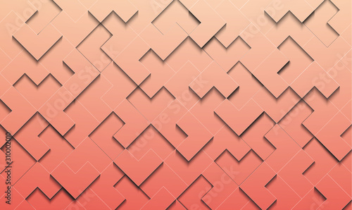 Three-dimensional perspective background Pink in different layers, unequal, shiny and beautiful.3d adstract feeling sweet valentine