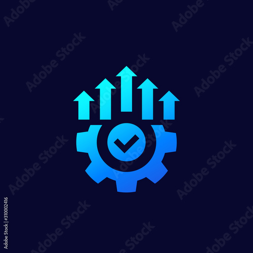 efficient production and efficiency icon, vector