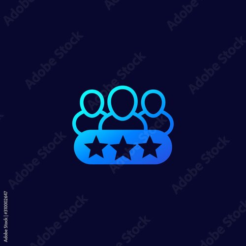 VIP members, premium users icon, vector