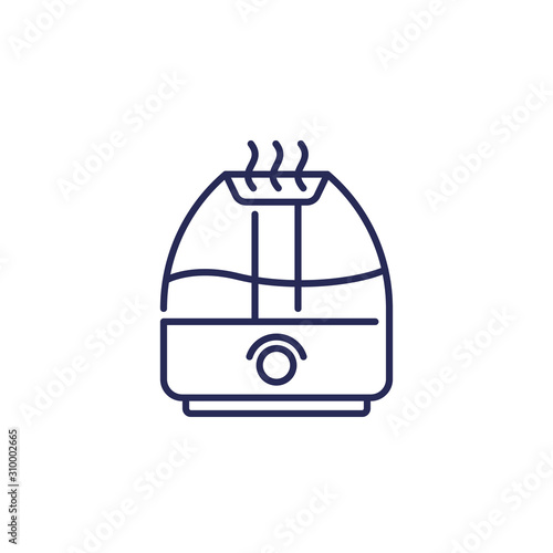 air humidifier icon, line vector