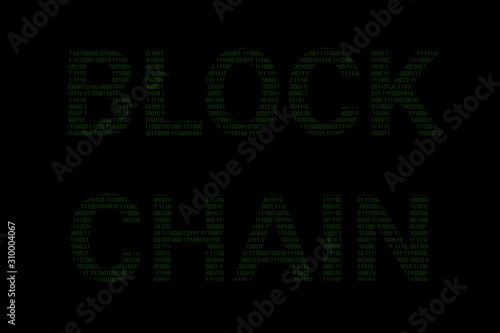 Blockchain Technology concepts : blockchain text and binary code digital background. can used for new technology or crypto currency. 