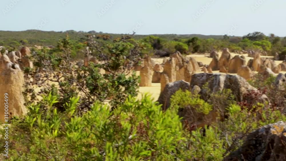 overlooking pinnacle park in australia where weird stone formations are around overlooking pinnacle park in australia where weird stone formations are around