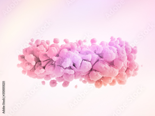 Cloud isolated, steam, smoke. 3d illustration, 3d rendering.