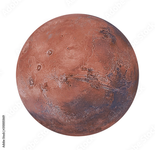 Fototapeta Naklejka Na Ścianę i Meble -  Planet Mars Isolated 