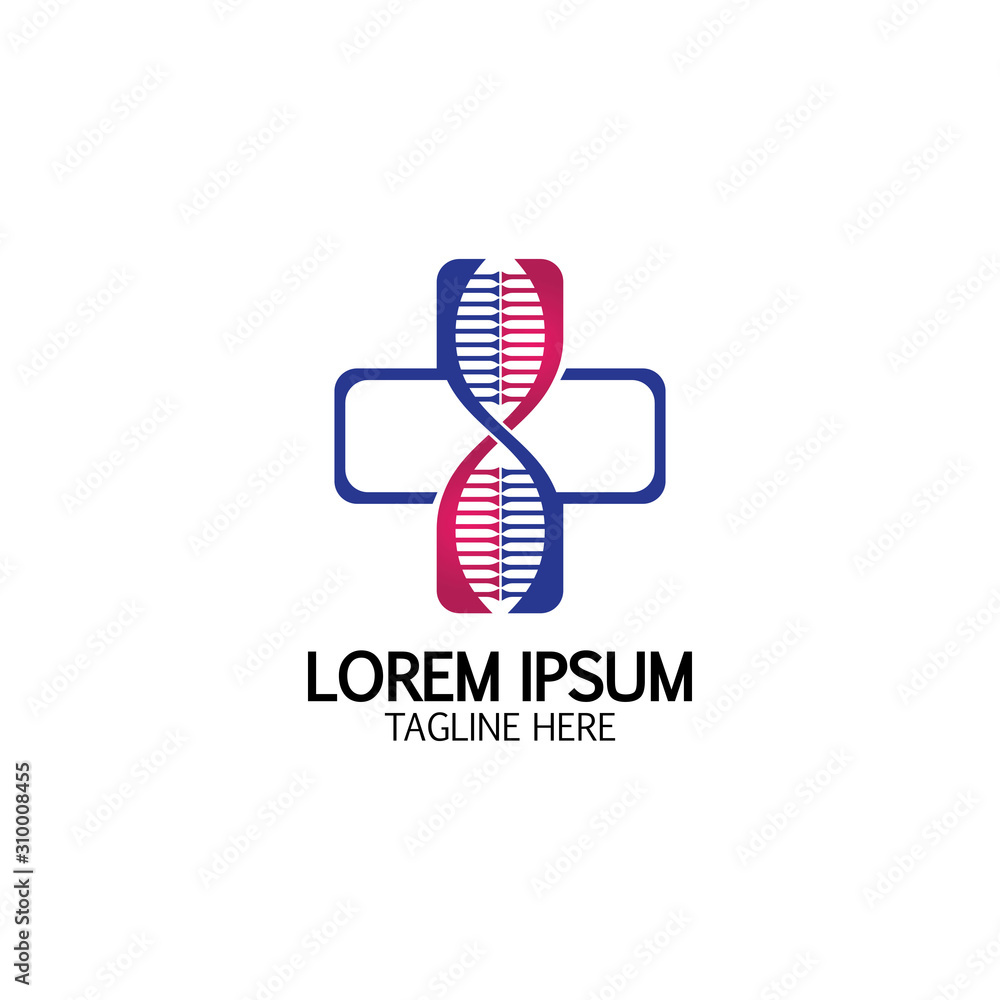 Health Cross DNA logo icon design template Health Cross DNA logo icon design template