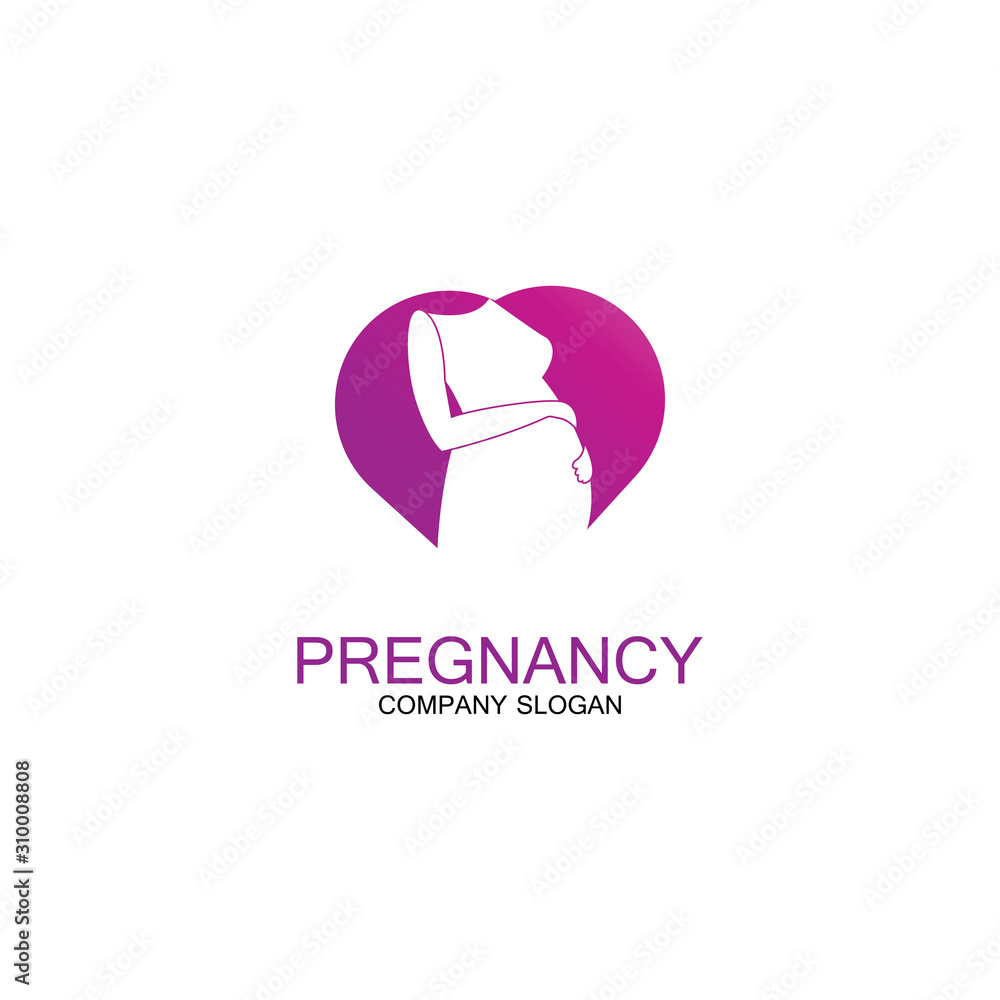 Obraz premium Pregnant template vector icon