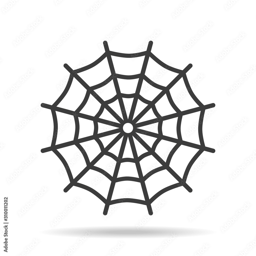 Spider web icon on white background. Spider web icon on white background.