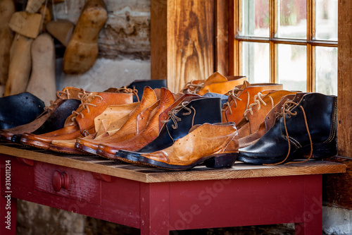 Beautiful vintage handmade leather shoes.