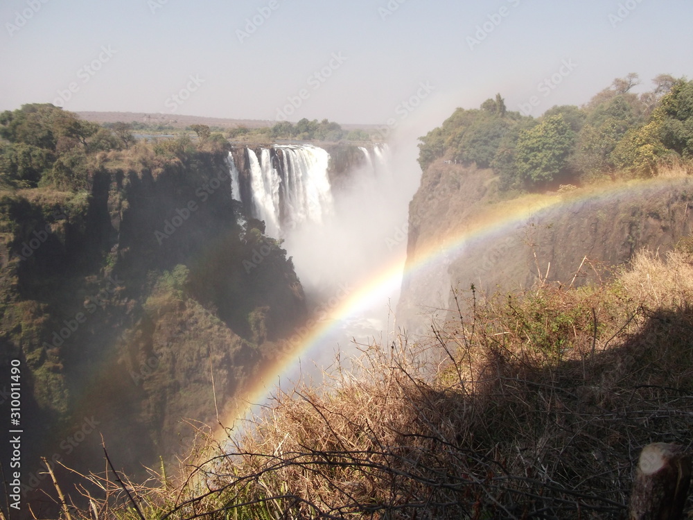 Rainbow over Victoria falls