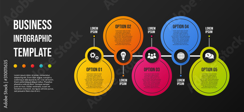 Company milestone with business icons - company timeline. Vector