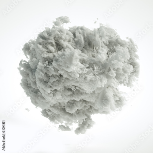 Cloud isolated  steam  smoke. 3d illustration  3d rendering.