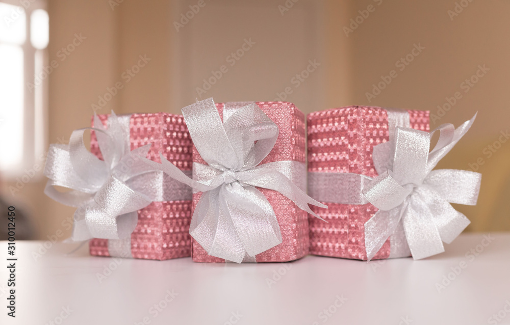 Holiday. Gift box decorated bow Holiday. Gift box decorated bow