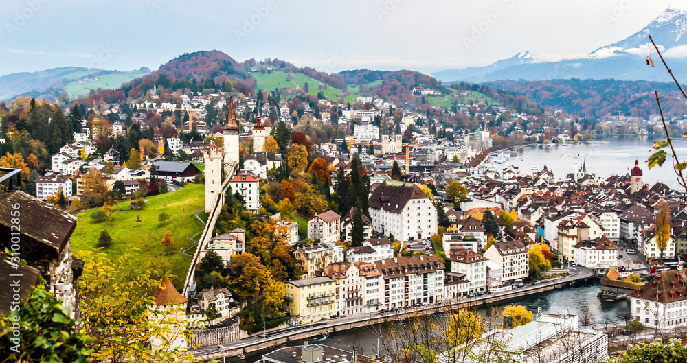 Lucerne is a city in central Switzerland, in the German-speaking portion of the country.