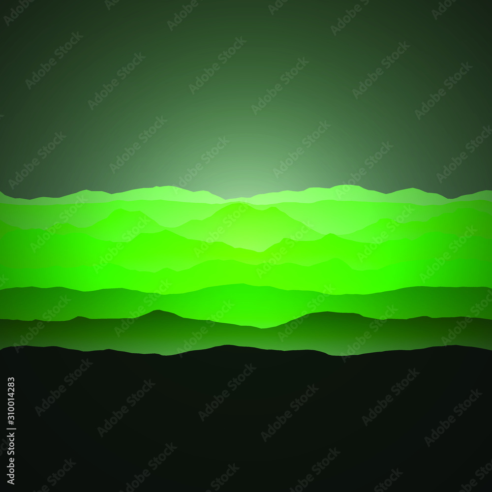 Color Mountains Landscape Generative Art background illustration