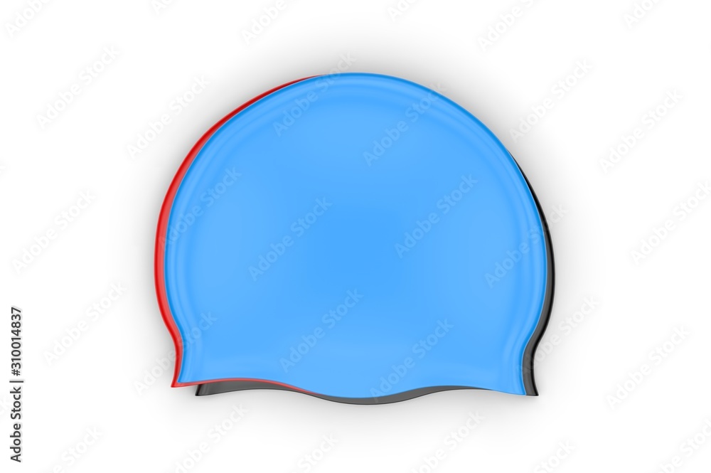 Blank swim cap for branding and mock up, 3d render illustration. Blank swim cap for branding and mock up, 3d render illustration.