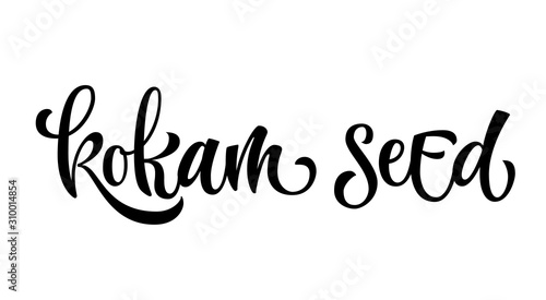 Kokam seedi - hand drawn spice label.
