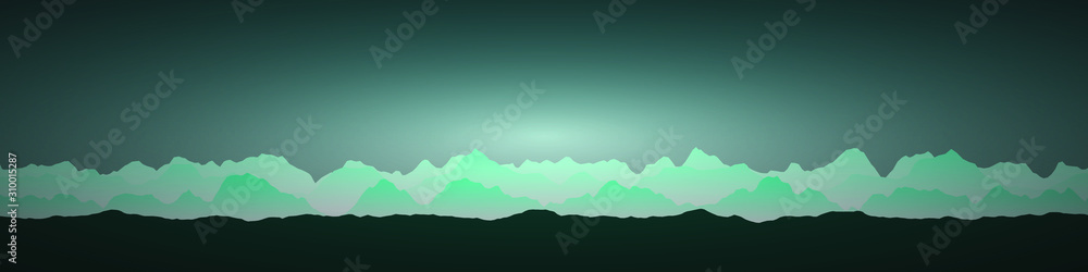Obraz Color Mountains Landscape Generative Art background illustration