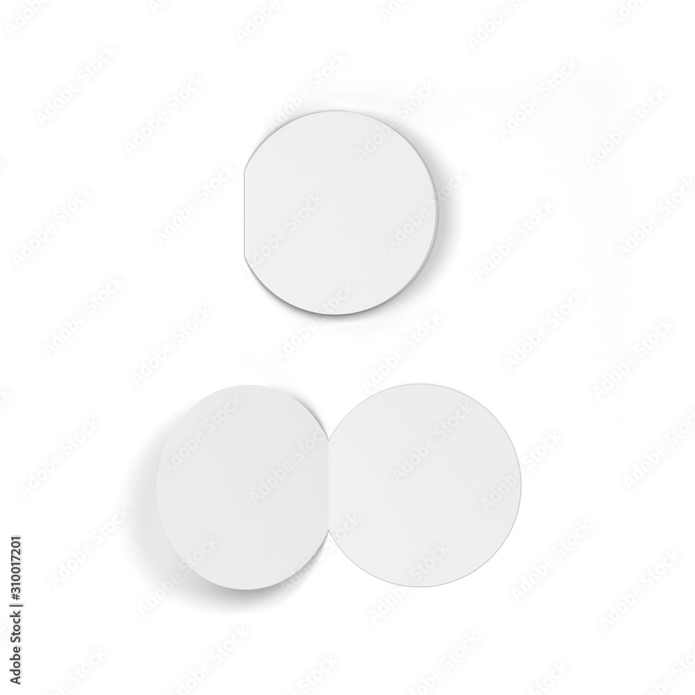 Blank bi-fold round brochure Blank bi-fold round brochure