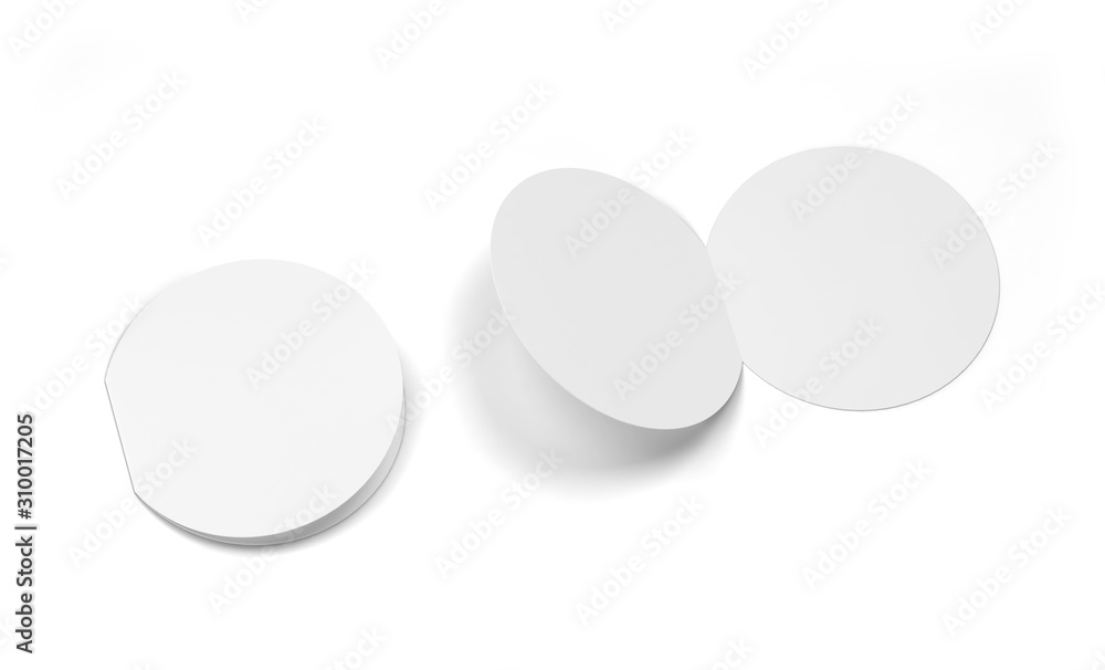 Blank bi-fold round brochure Blank bi-fold round brochure