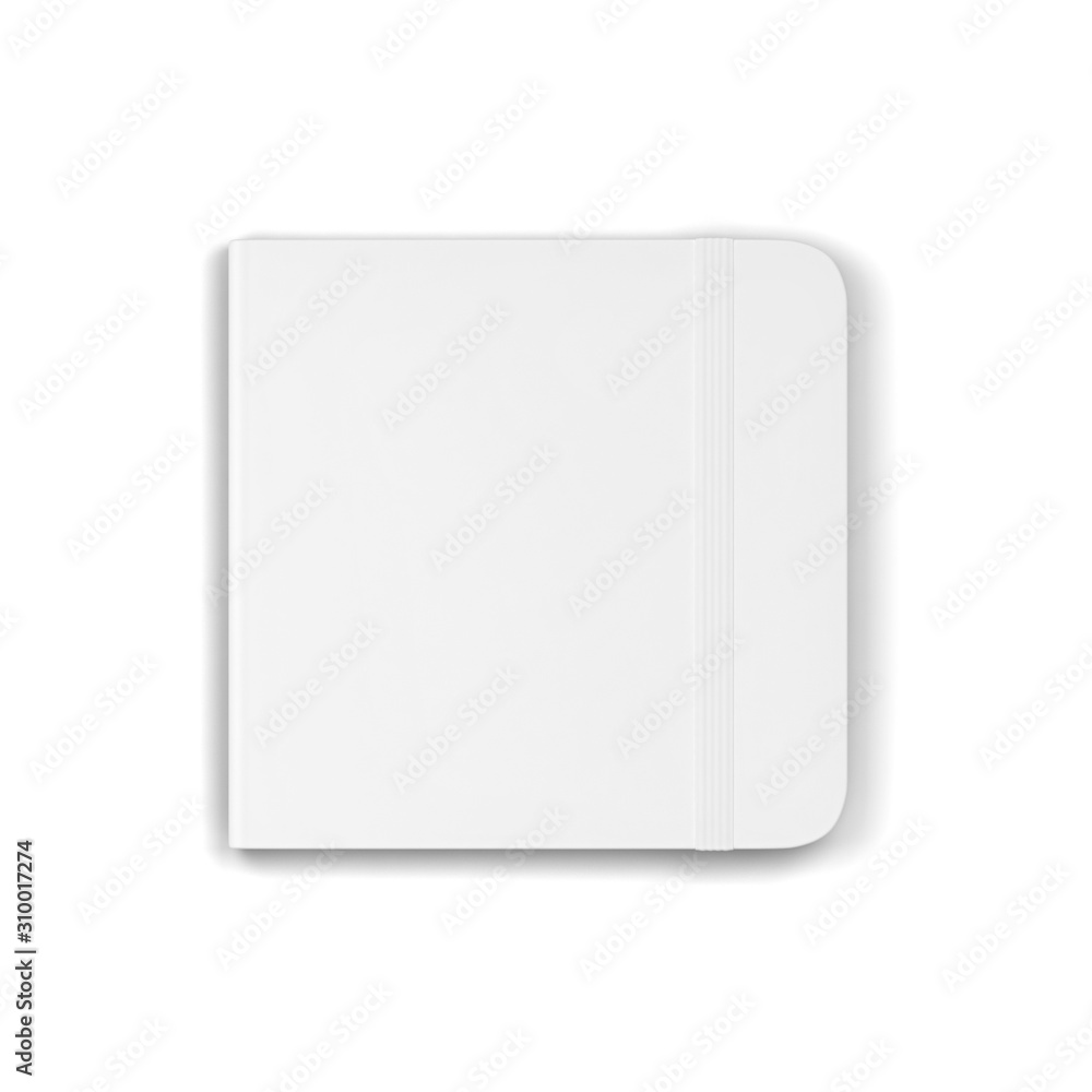 Blank notebook with elastic band closure mockup Blank notebook with elastic band closure mockup
