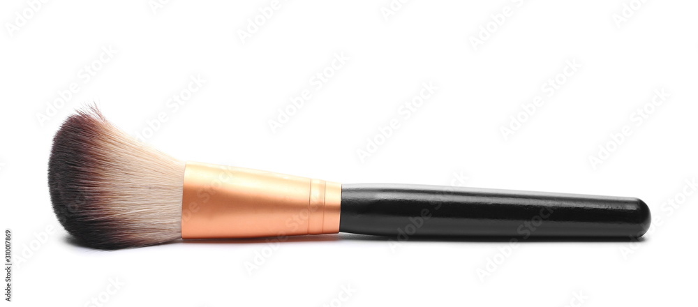 Makeup brush for face powder isolated on white background Makeup brush for face powder isolated on white background
