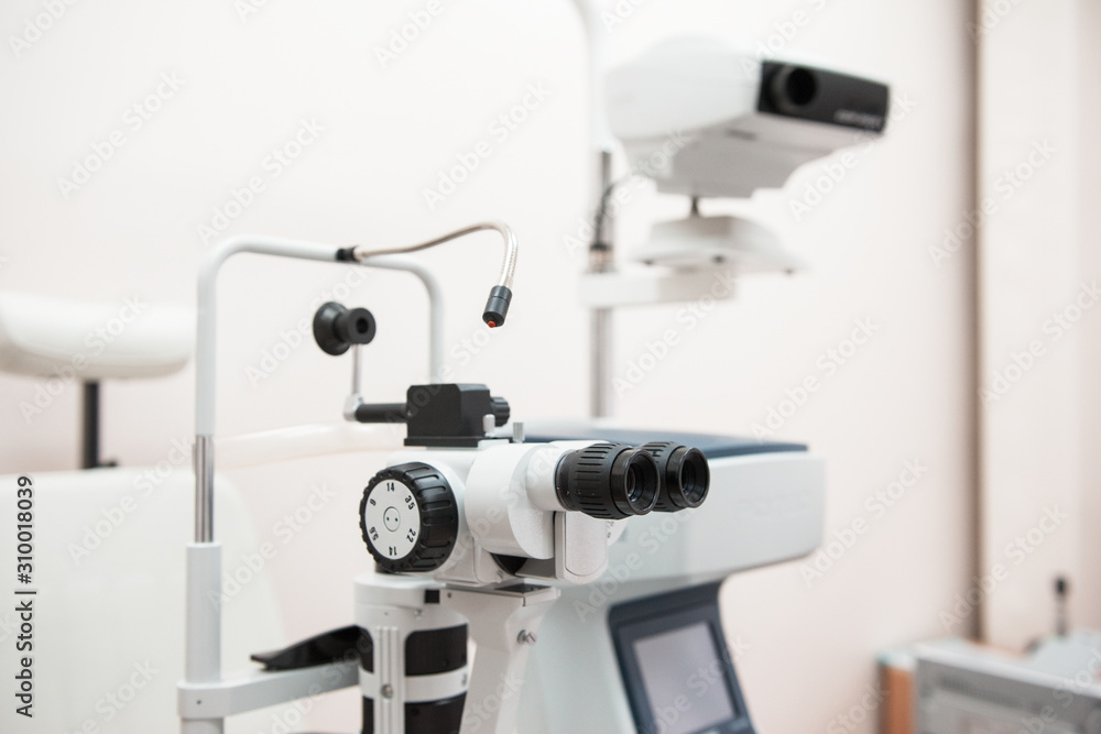 Modern medical equipment in the ophthalmology office Modern medical equipment in the ophthalmology office