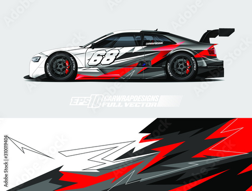 Fotografie Car wrap design vector
