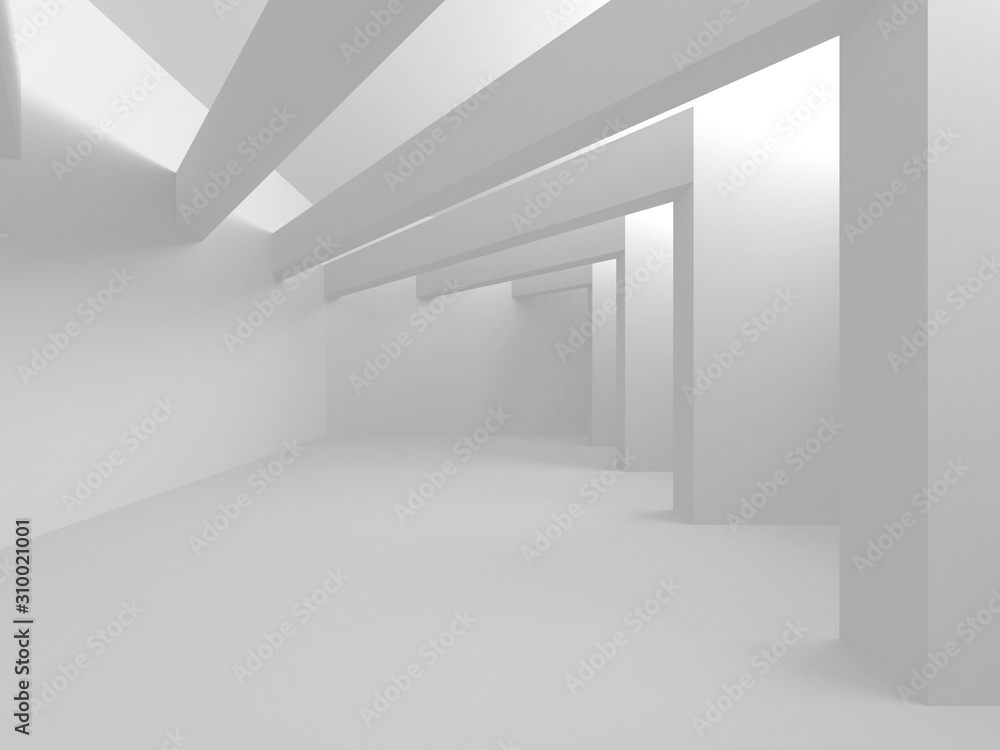 Futuristic White Architecture Design Background Futuristic White Architecture Design Background