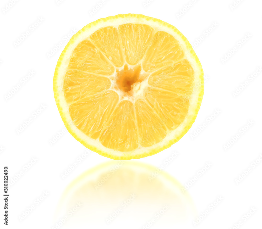 sliced lemon isolated on white background. healthy food sliced lemon isolated on white background. healthy food