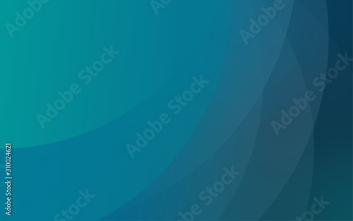 Abstract circular wavy aquamarine blue layout background 