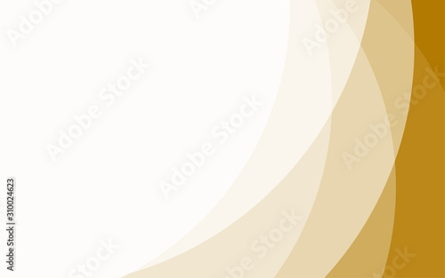 Abstract circular wavy golden white layout background 