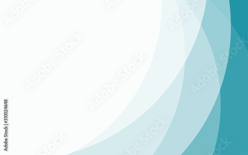 Abstract circular wavy aquamarine white and blue layout background 