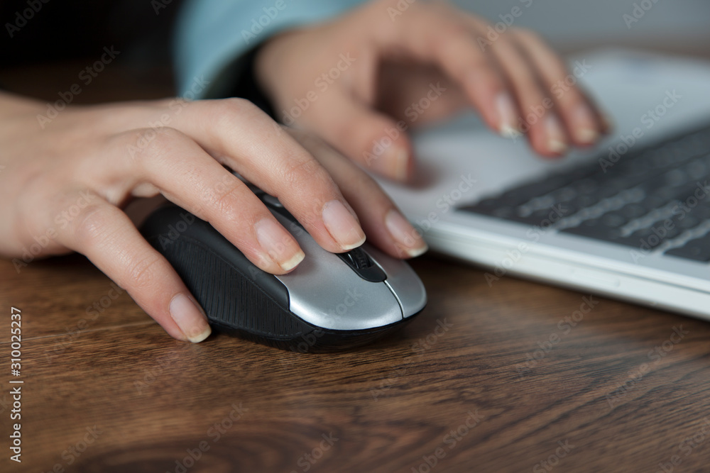business woman working in computer business woman working in computer