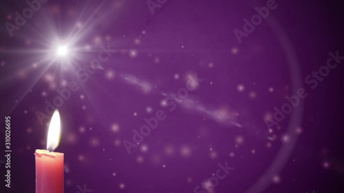 First Sunday of Advent Candle Seamlessly Looping Video Background